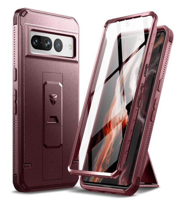 For Google Pixel 7 Pro Bumper Military Grade Armor Shockproof Shell Full Body Case Holder With Built In Screen Protector
