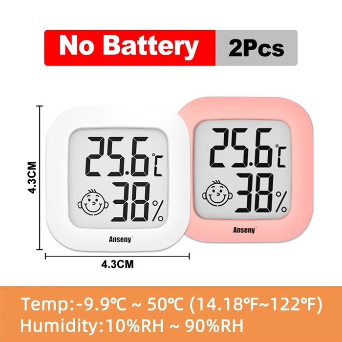 Lcd Digital Thermometer Hygrometer Indoor / Outdoor Temperature & Humidity Meter