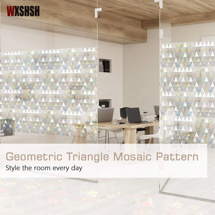 3D Laser Window Film For Glass - Static Cling Triangle Pattern