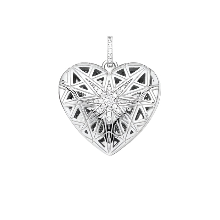 925 Sterling Silver Romantic Heart Locket Pendant New Jewelry For Women