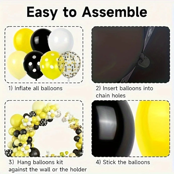 112Pcs Sunflower Sun Balloon Set Suitable For Birthday Party Anniversary Wedding Graduation Ceremony Decoration