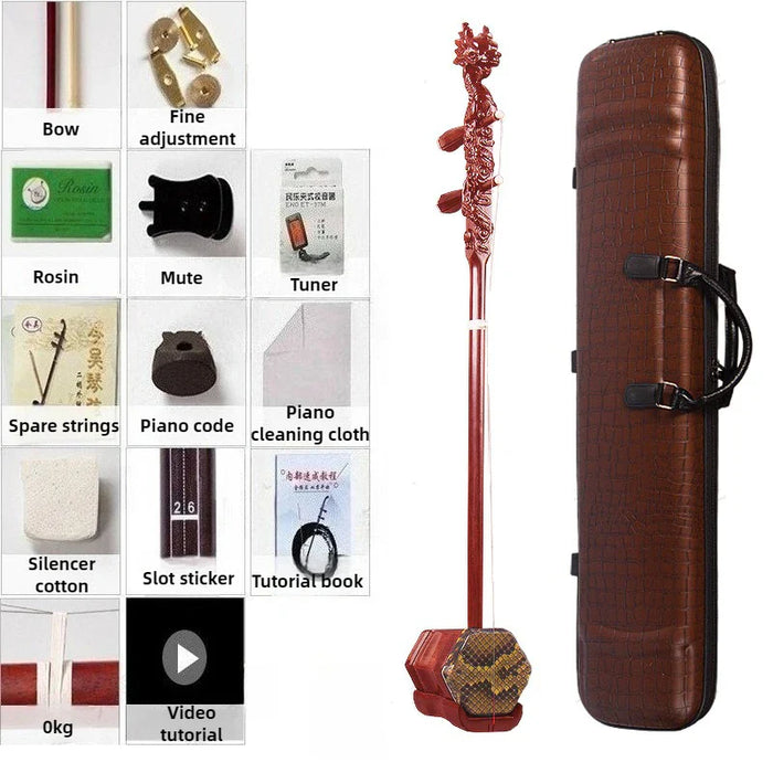2 String Rosewood Erhu For Beginner / Adult Performance