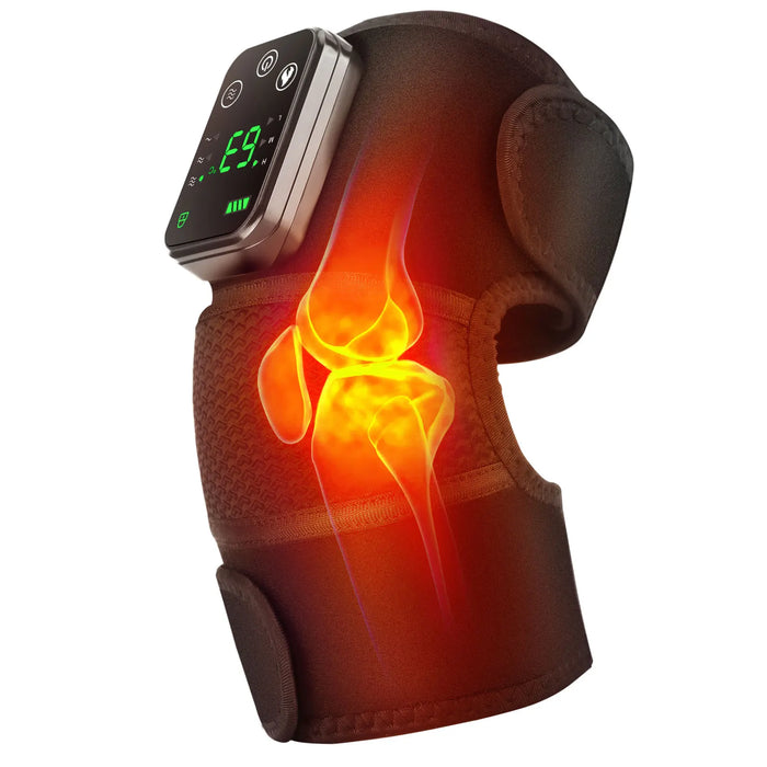 3 In 1 Heated Knee Massager For Joint Pain Relief Rechargeable Vibration Arthritis Support