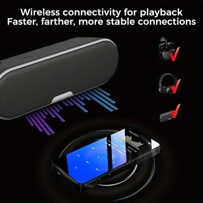 Bluetooth Mp3 Player With Touch Buttons Fm Radio Picture Viewing