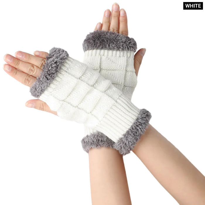 Knit Fingerless Gloves For Women