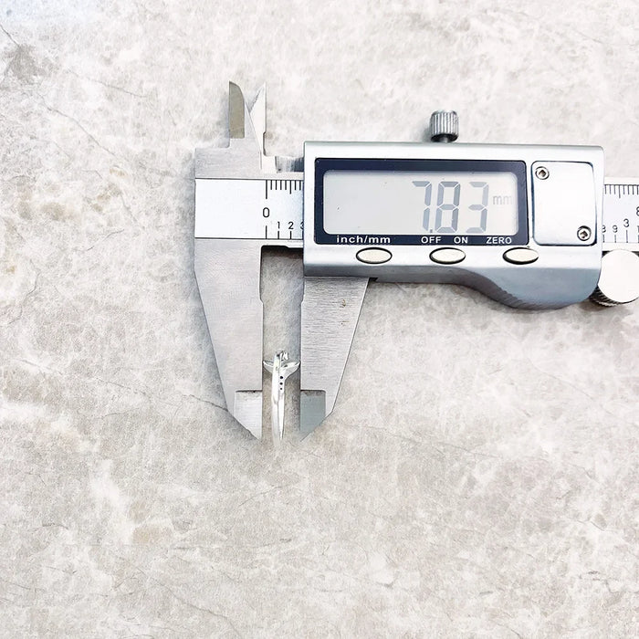 925 Sterling Silver Blue Stone Dolphin Tail Fin Ring Europe Style Cheerful For Women