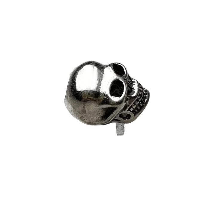 925 Sterling Silver Large Skull Bead Winter Charm For European Bracelets