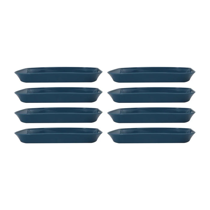 4 / 8 / 12 Piece Reusable Dark Blue Snack Plates Perfect For Family Kitchen Picnics Camping And More