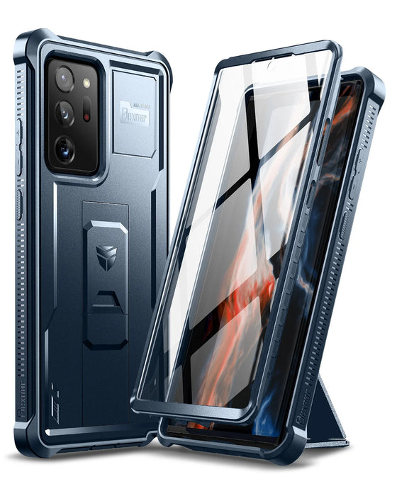 For Samsung Galaxy Note 20 Ultra 5G Heavyduty Grade Protection Shockproof Bracket Holder Case Withbuilt-In Screen Protector