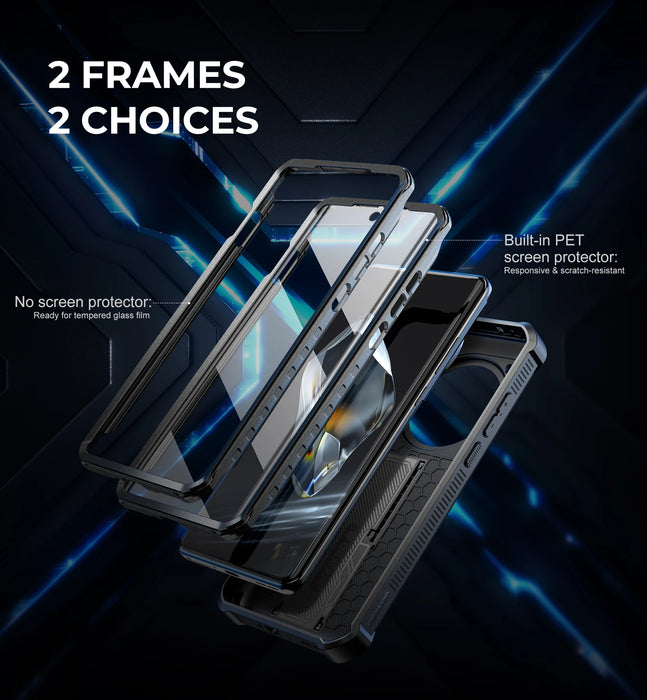 For Oneplus 12 5G 2024 Full Body Bumper Military Grade Armor Shockproof Shell Case Bracket With Built In Screen Protector