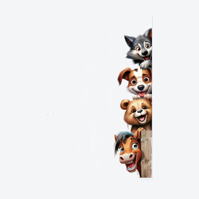 Adorable Animal Door Stickers For Kids Room Decor