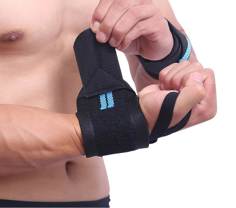 Pair of Weight Lifting Wrist Support Straps Gym Training Brace