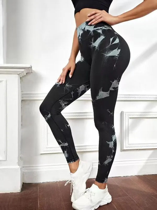 Seamless High Waist Tie Dye Yoga Pants for Women