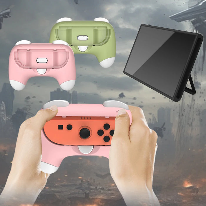 2Pcs For Switch 2 Hand Grips Joy-Cons Controller Gamepad Handle Hand Grip Controllers Joy-Con Bracket Stand Holder For Switch 2
