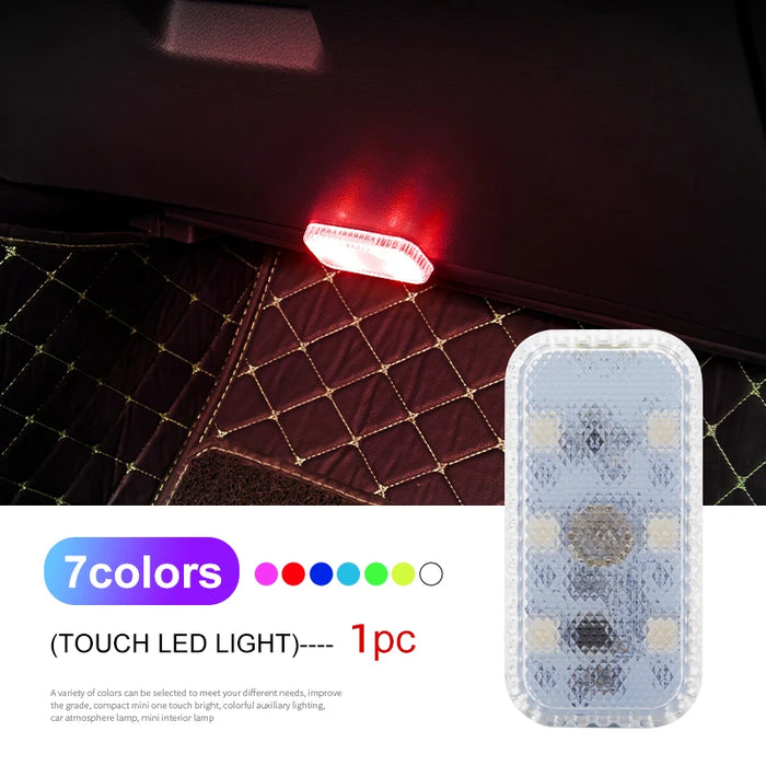 Mini Wireless Car Interior Led Touch Light Usb Charging