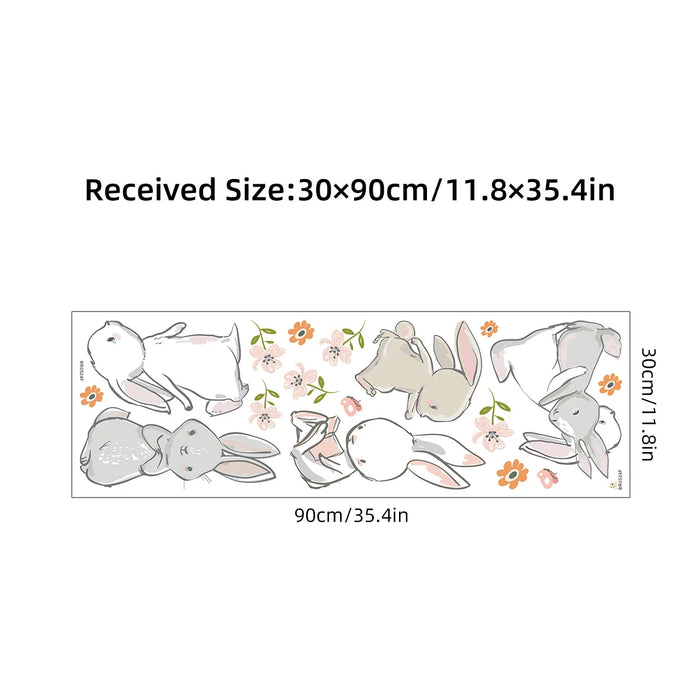 Adorable Rabbit Wall Stickers For Kids Room Decor