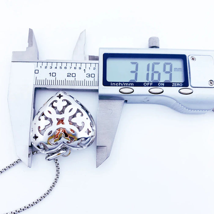 925 Sterling Silver Heart Medallion Necklace Fashion Jewelry For Women For Friend