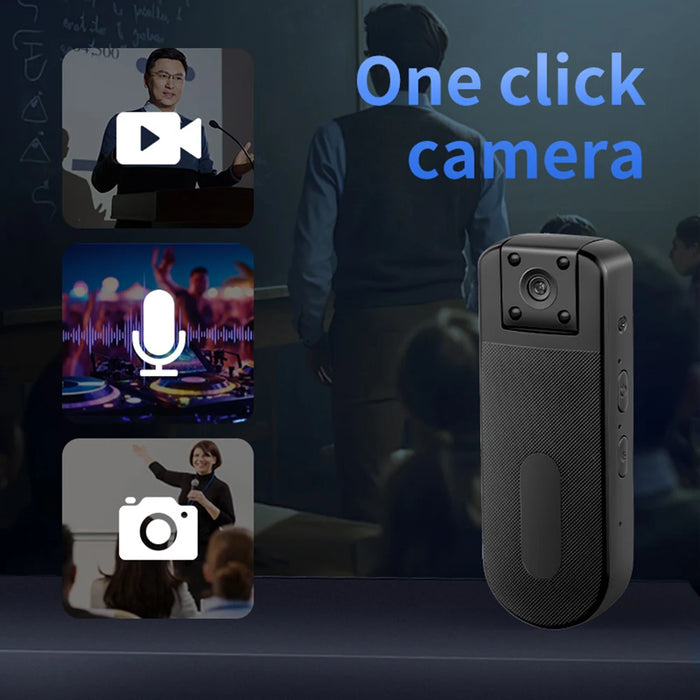 Hd 1080P Mini Camera Portable Digital Video Recorder Police Bodycam 180° Rotatable Lens Wifi Night Vision Miniature Camcorder