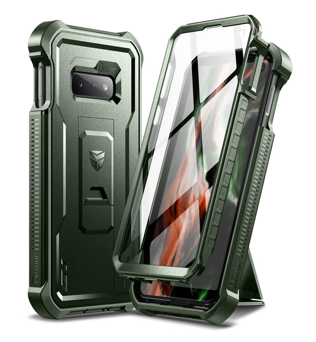 For Samsung Galaxy S10E 5.8 Inch Full Body Bumper Military Grade Armor Shockproof Case With Built-In Screen Protector