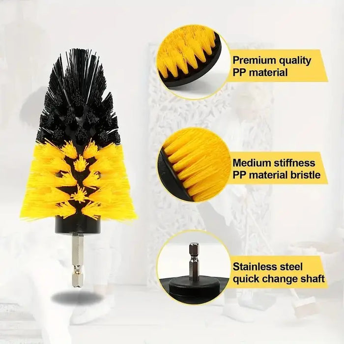 7 Piece Electric Cleaning Brush Set for Household Use