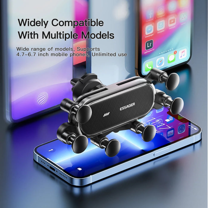 Six Points Gravity Car Phone Holder Air Vent Clip Gps Mount Stand For Iphone 14 Samsung Xiaomi Smartphone Holder Support
