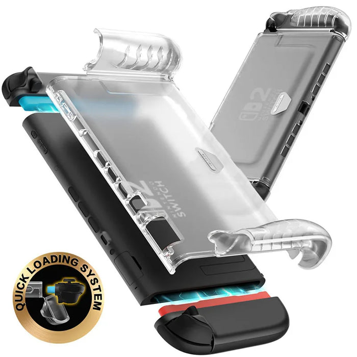 For Nintendo Switch 2 Slim Matte Clear Anti Fingerprint Protective Hard Case