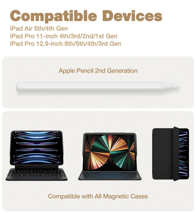 For Apple Pencil 2Nd Generation Pencil Holder Compatible With Magic Keyboard Smart Folio Designed