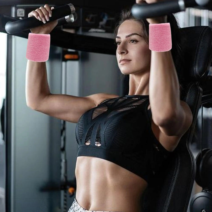 Pair of Breathable Cotton Wrist Sweatbands For Men & Women