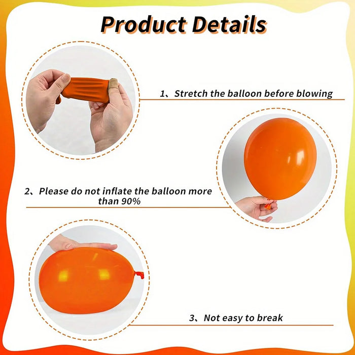 146 Pcs Orange Summer Arch Balloon Set Orange Tree Shaped Aluminum Film Balloon For Pool Party Birthday Party Etc