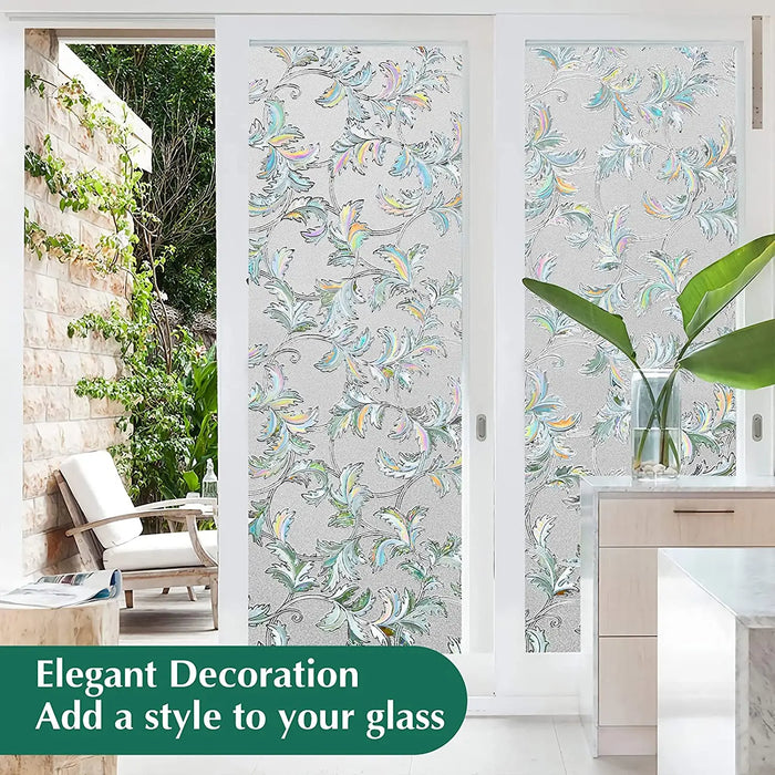 Decorative Window Film - Uv Blocking Static Cling Non-Adhesive - Pebble Design