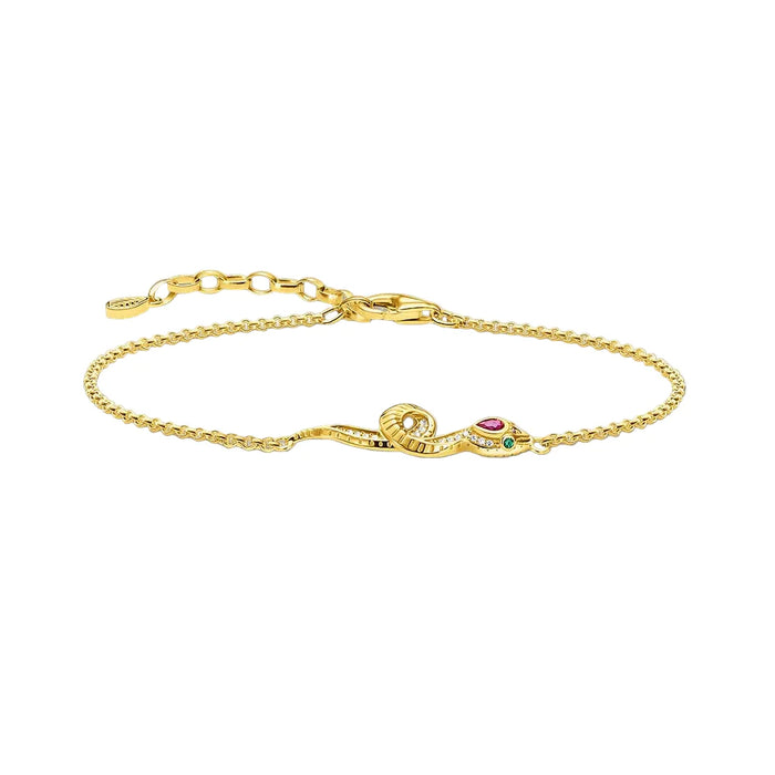 925 Sterling Silver Colourful Snake Bracelet Chain Romantic Gift For Women