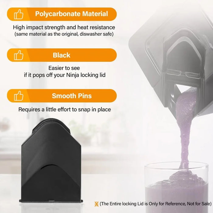 Pour Spout Cover Lid Flap Spout Cover For Ninja Blender 72Oz Pitcher Square Top Black Bl660 Bl740 Bl770 Bl771 Bl772