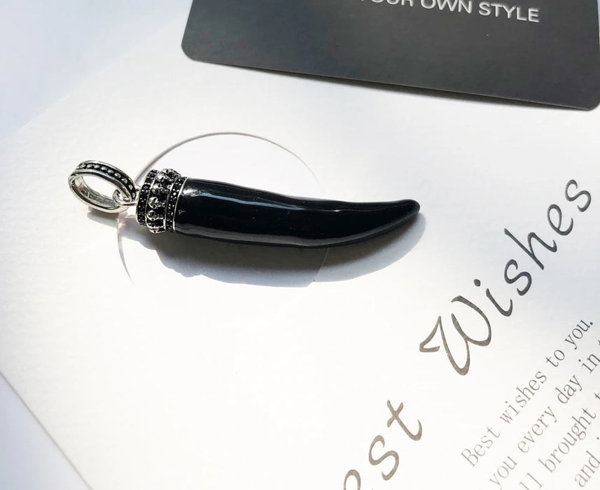 925 Sterling Silver Rebel Punk Tooth Skull Pendant Fine Jewelry For Men & Women