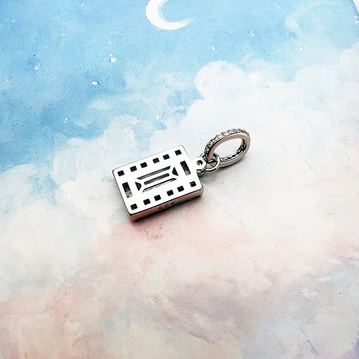 925 Sterling Silver Timeless Rectangle Pendant Europe Style Classic Gift For Her