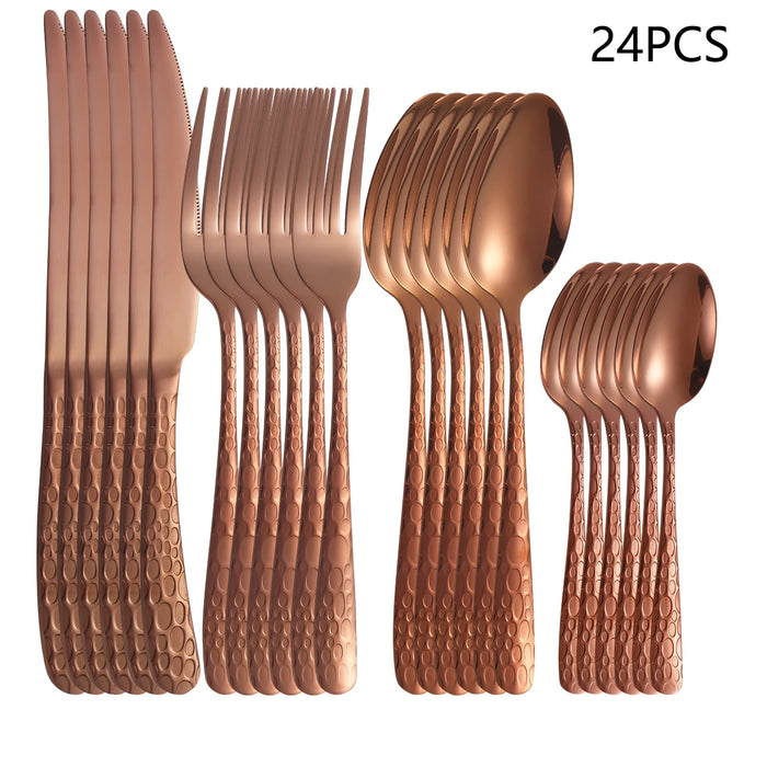 4 / 16 / 24 Piece Stainless Steel Cutlery Set For Family Restaurant Or Home Use