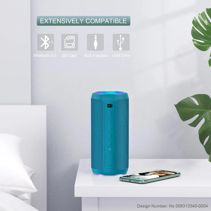 Portable Wireless Speaker With 24W Stereo Sound 30H Playtime Tws & Ipx7 Waterproof Ideal For Travel