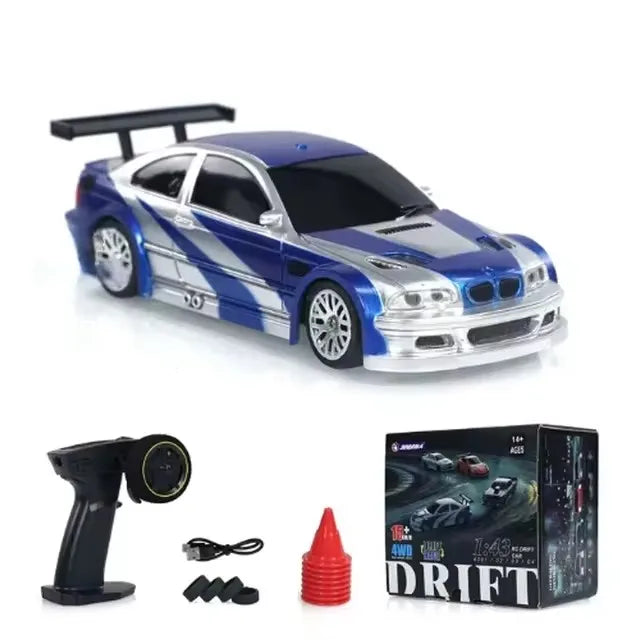 1/43 4wd Rc Drift Car High Speed 2.4g 4wd Mini Gtr Boy Toy
