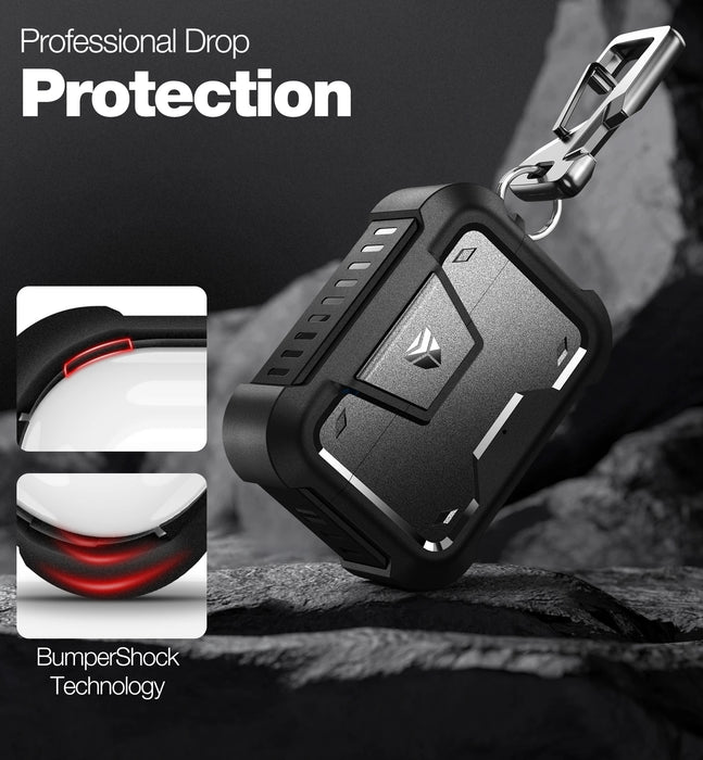 For Beats Studio Buds 2021 Case Led Visible 360 Degree Full-Body Shockproof Rugged Protective Case With Secure Lock Keychain Design