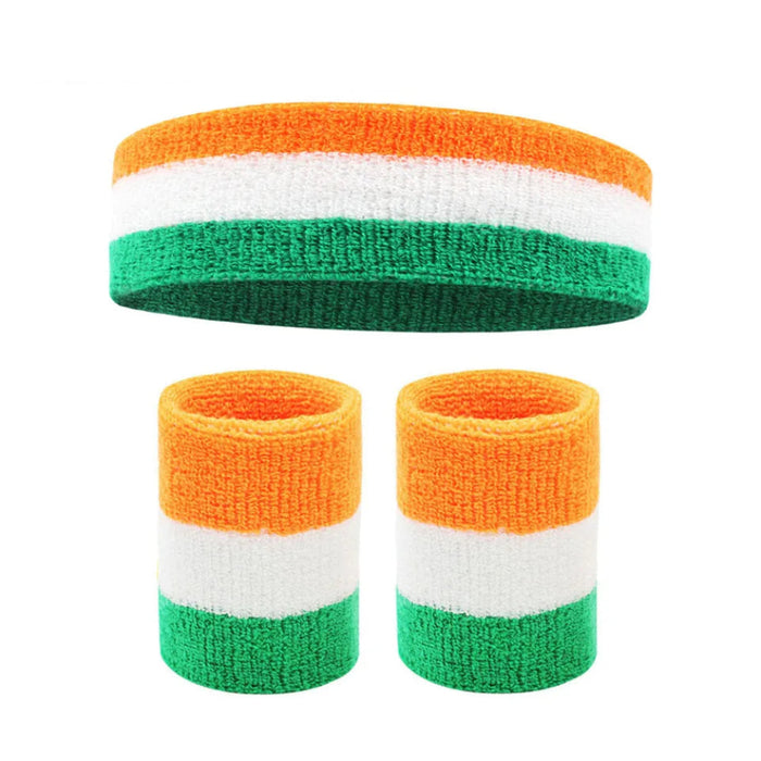 Moisture Wicking Sweatband Set Headband & Wristband Combo