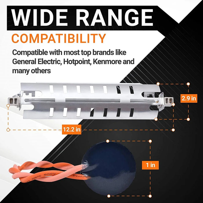 Wr51X10055 Wr50X10068 Refrigerator Defrost Heater Thermostat Kit Replacefor Ge & Hotpoint Ap3183311 Ps303781 Ap3884317
