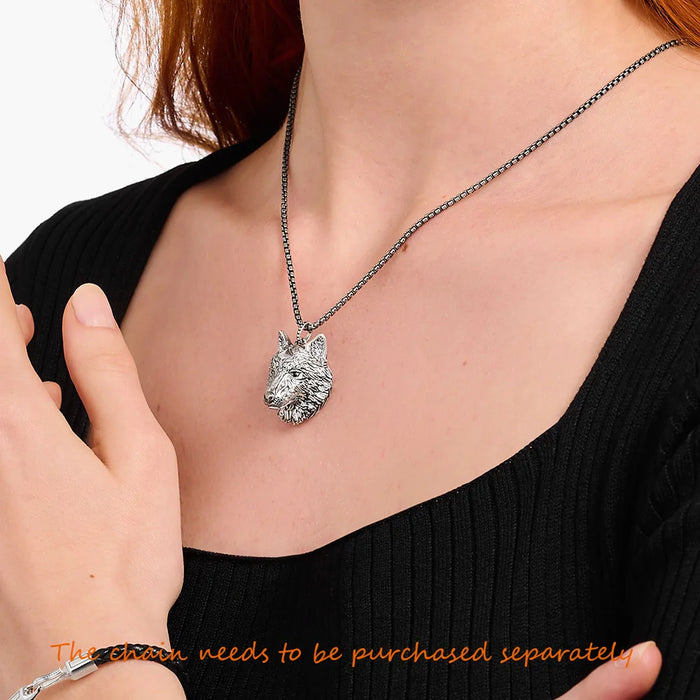 925 Sterling Silver Rebel Wolf Pendant Fine Jewelry For Men & Women
