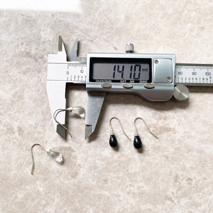 925 Sterling Silver Crystal Water Drop Earrings European Style Women