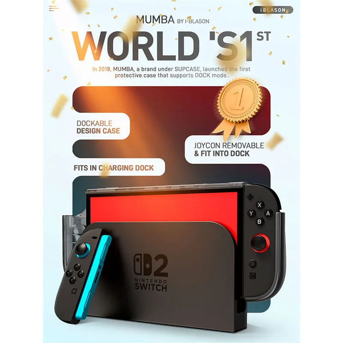 For Nintendo Switch 2 Slim Matte Clear Anti Fingerprint Protective Hard Case