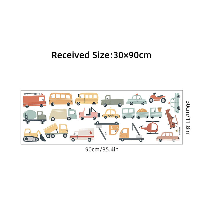 Cartoon Construction Truck Wall Sticker For Kids Room Decor