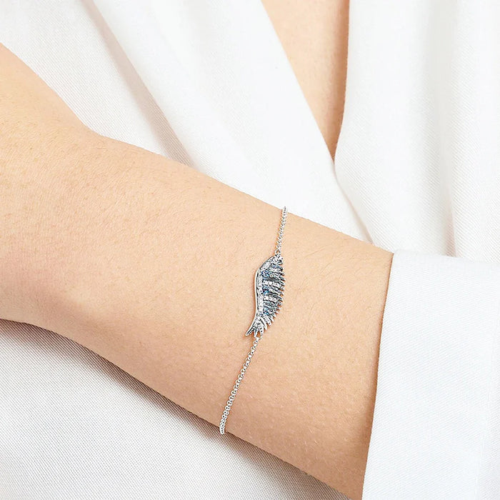 925 Sterling Silver Bohemia Phoenix Wing Bracelet Link Chain For Women