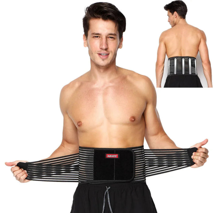 Breathable Mesh Lumbar Support Brace High Elastic Steel Waist Bodybuilding