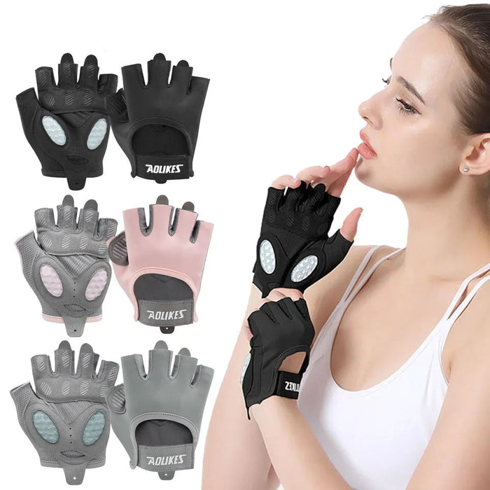 Breathable Fingerless Gym Gloves For Men & Women Training & Weightlifting