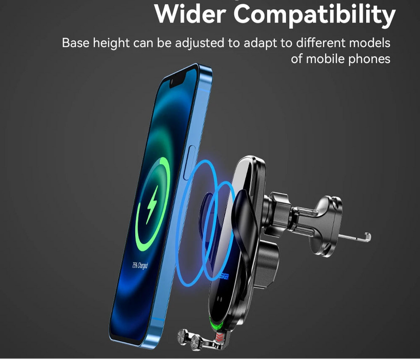 Qi 15W Wireless Charger Car Phone Holder In Car Air Vent Mount For Iphone 16 15 14 13Pro Max Xiaomi Huawei Fast Charging
