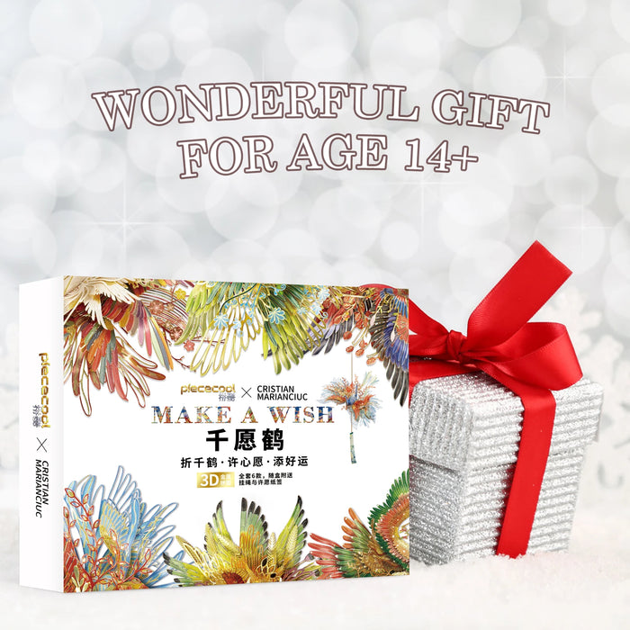 6 Piece 3D Puzzle Set Thousand Wish Crane Metal Model Kits For Teens