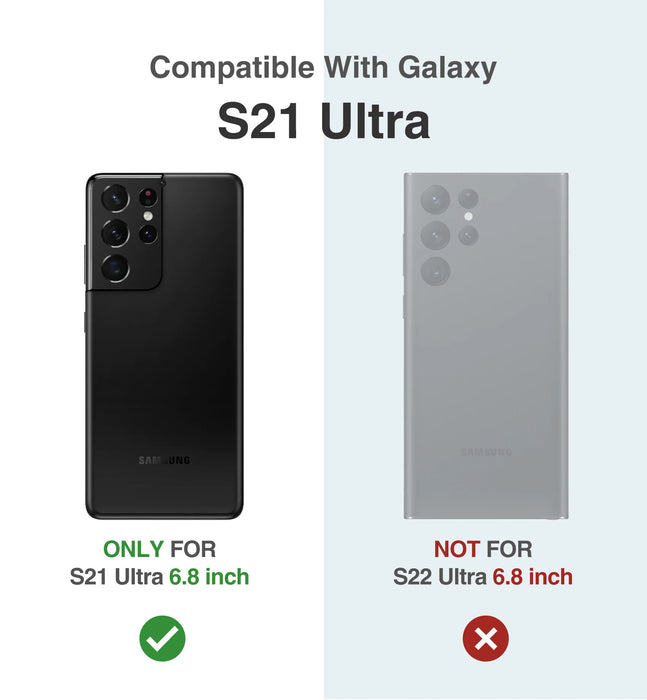 For Samsung Galaxy S21 Ultra 6.8Inch Full-Body Heavy Duty Rugged Shockproof Protective Case With Built-In Screen Protector